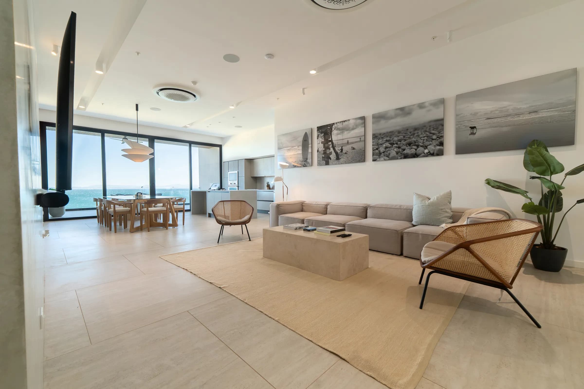 Living room with ocean view