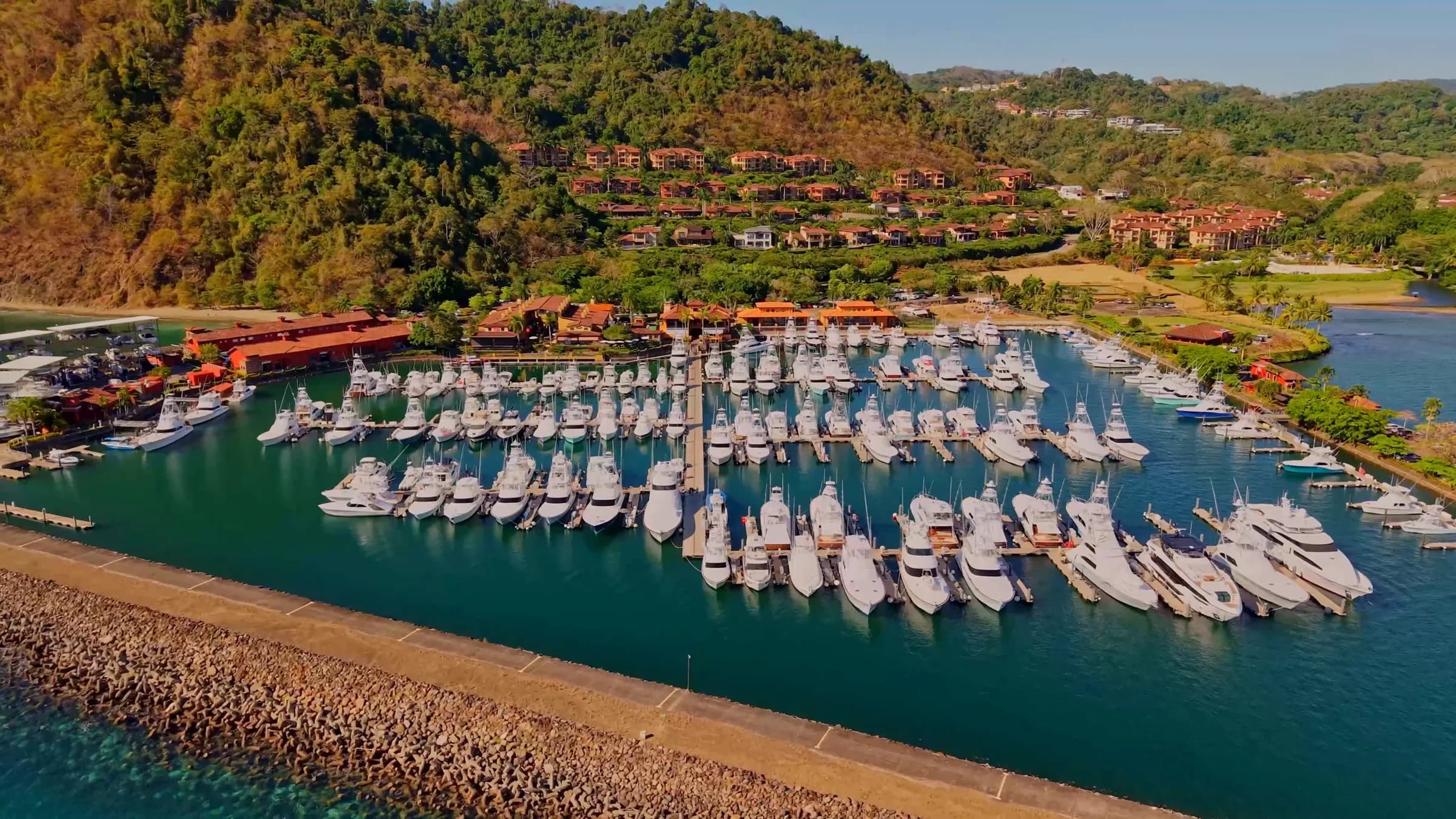Los Sueños marina with yachts and sport-fishing boats